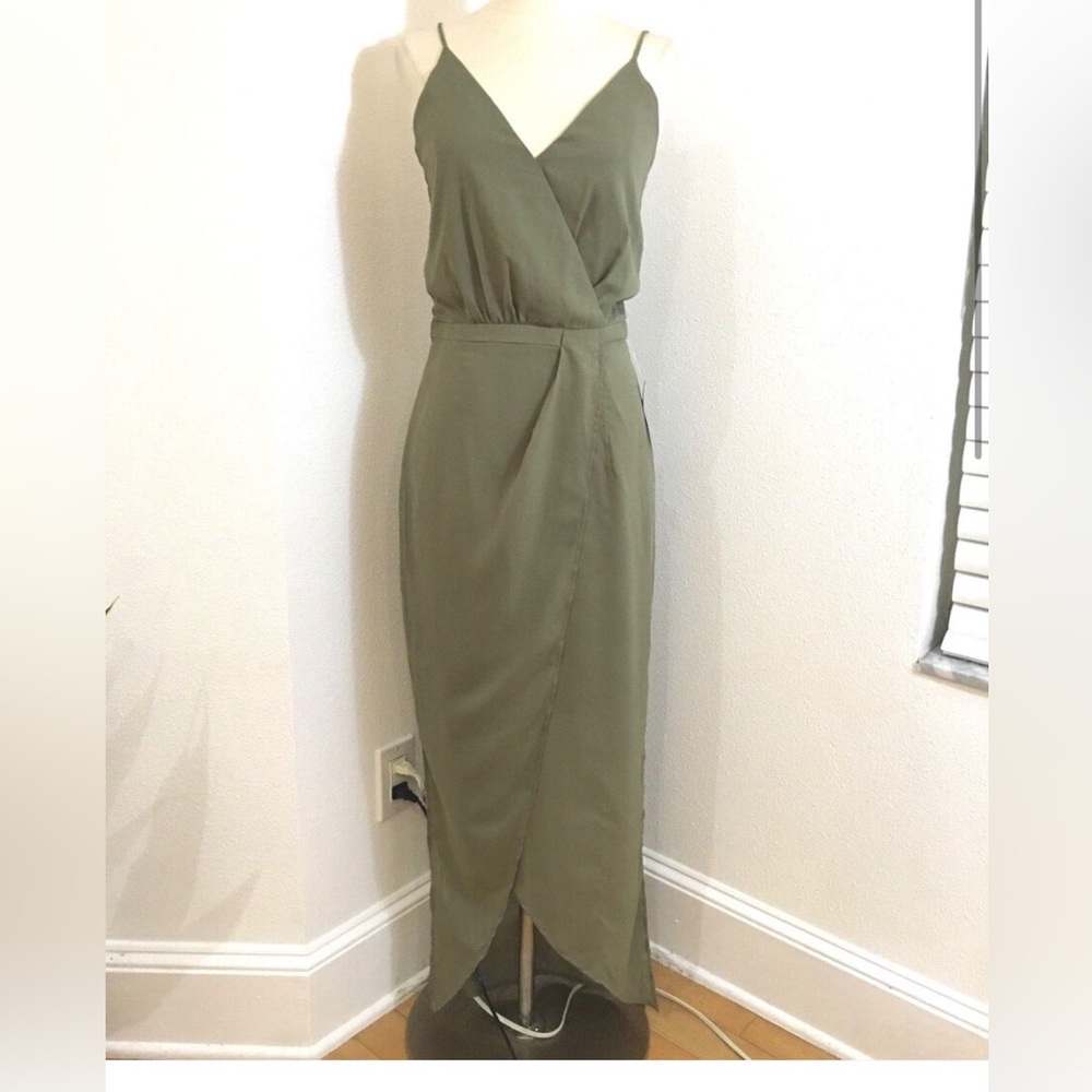 Cooper St strapless tulip hem wrap dress